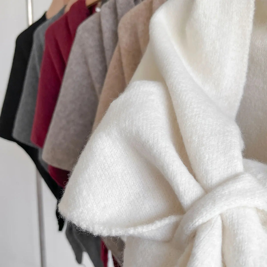 Peyton | Womens Wool Blend Knotted Shawl