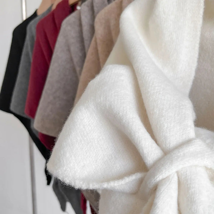 Peyton | Womens Wool Blend Knotted Shawl