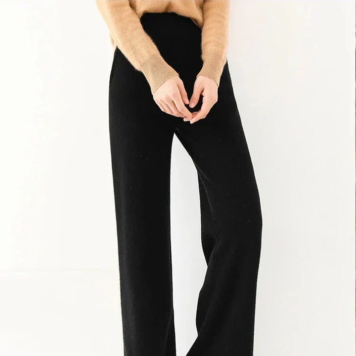 Ruby | High-Waisted Wide-Leg Knit Trousers