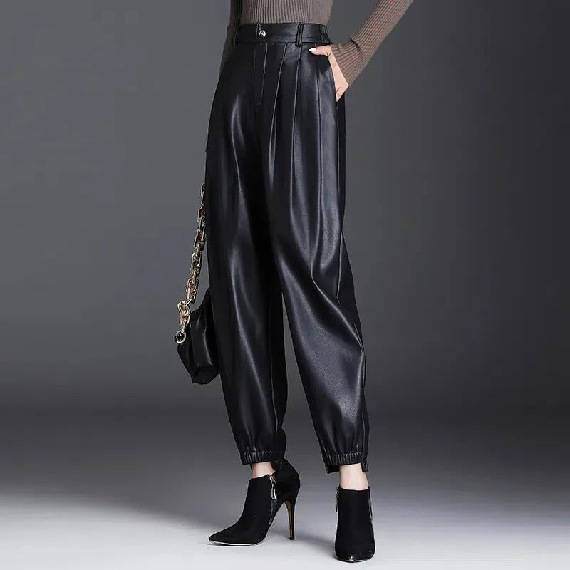 Tessa | High Waist Pleated Harem Trousers