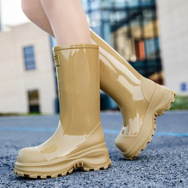Hayden | Rubber Chunky Sole Rain Boots