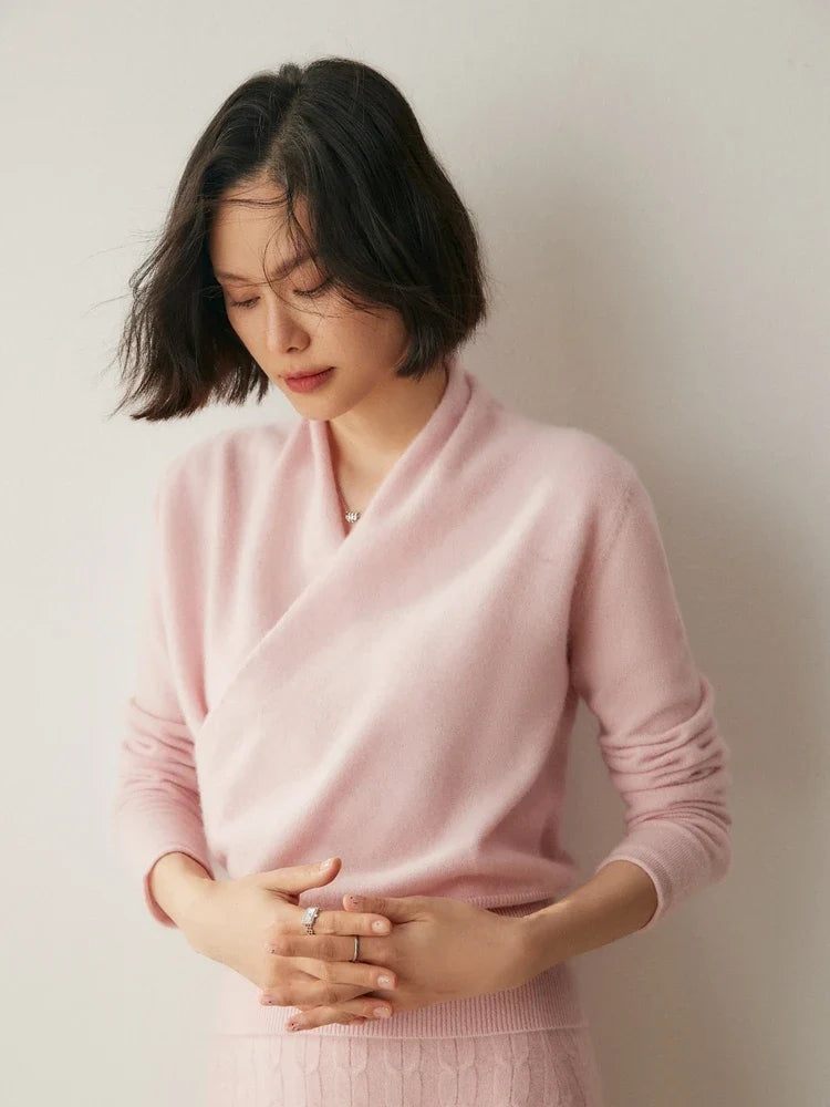 Madison | Womens Wrap Sweater Long Sleeve V-Neck