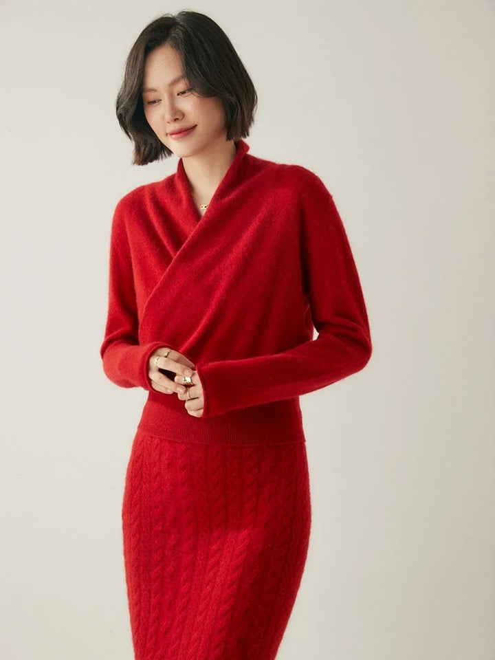Madison | Womens Wrap Sweater Long Sleeve V-Neck