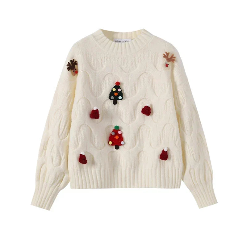 Paige | Cable Knit Relaxed Holiday Sweater