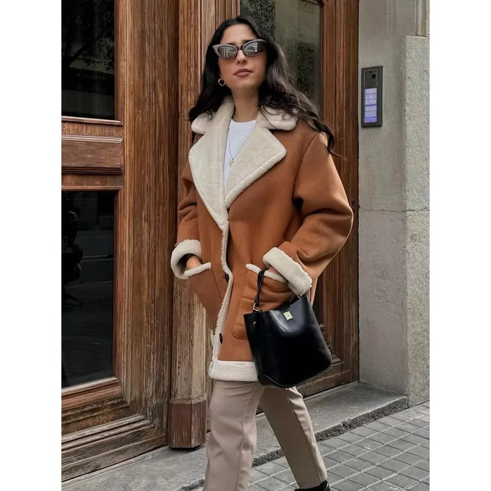 Linnea | Womens Sherpa Lined Shearling Coat