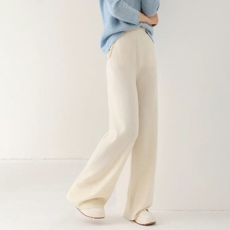 Ruby | High-Waisted Wide-Leg Knit Trousers