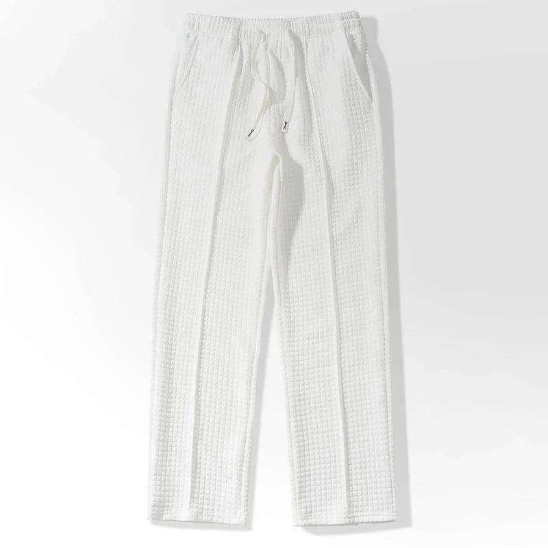 Parker | Quilted Hooded Sweatpants Relaxed Wide Leg