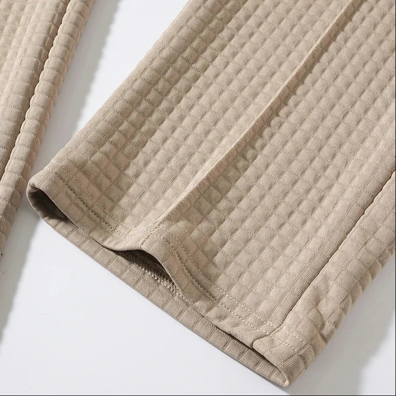 Parker | Quilted Hooded Sweatpants Relaxed Wide Leg