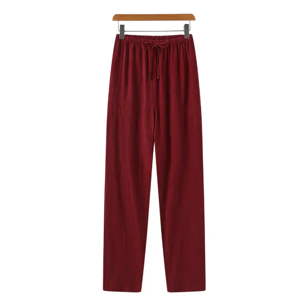 Taylor | Relaxed Fit Linen Drawstring Sweatpants