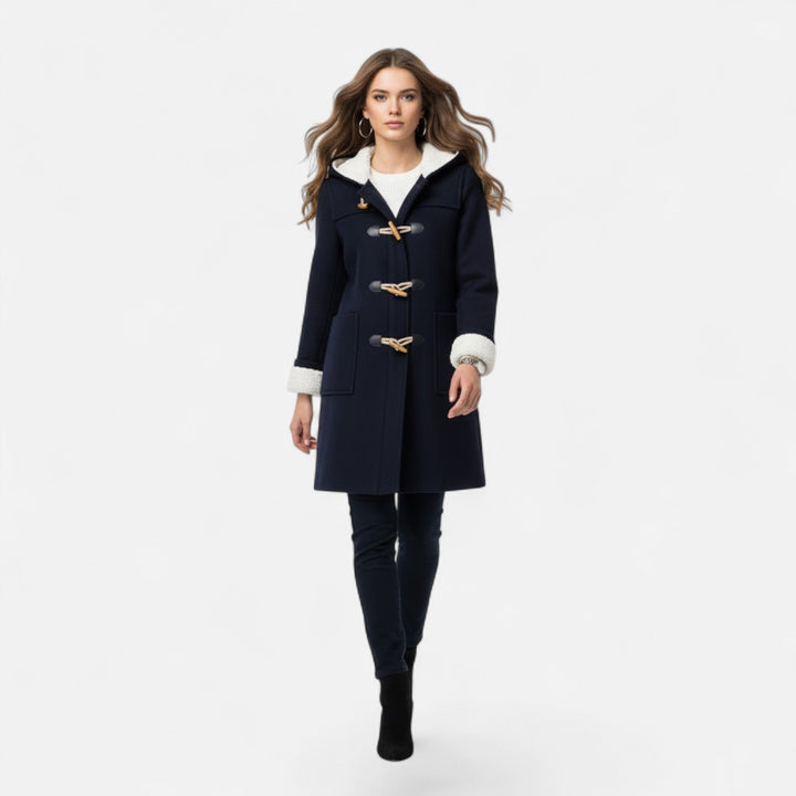 Willow | Womens Sherpa Lined Hooded Duffle Coat