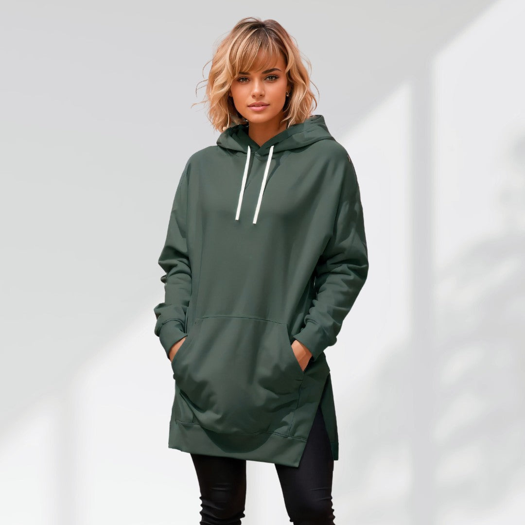 Elke | Oversized Hoodie Dress Longline Midi