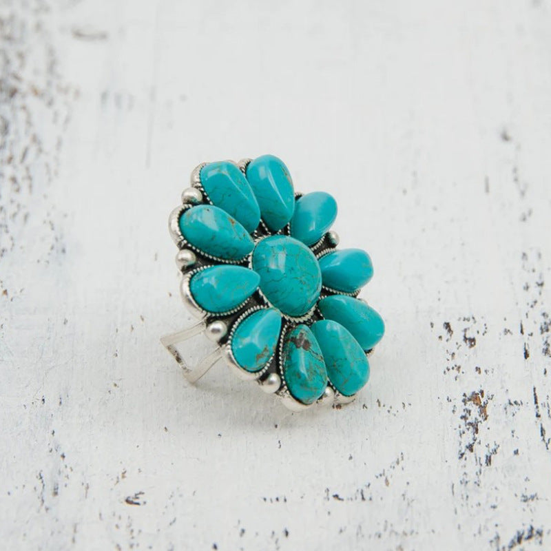 Willow | Turquoise Cluster Statement Ring