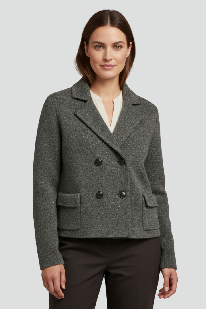 Harper | Womens Double-Breasted Knit Blazer