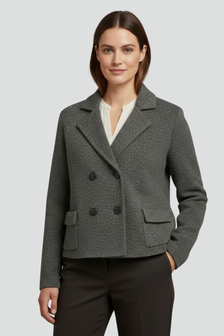 Harper | Womens Double-Breasted Knit Blazer