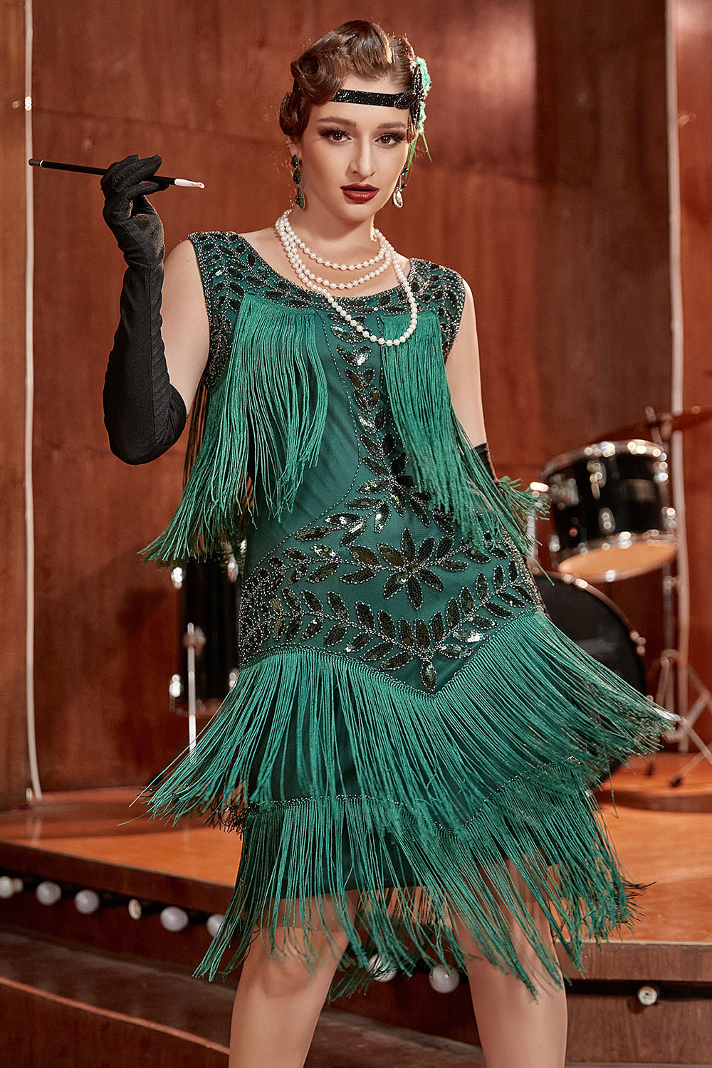 Delphine | 1920s Sequin Fringe Flapper Dress