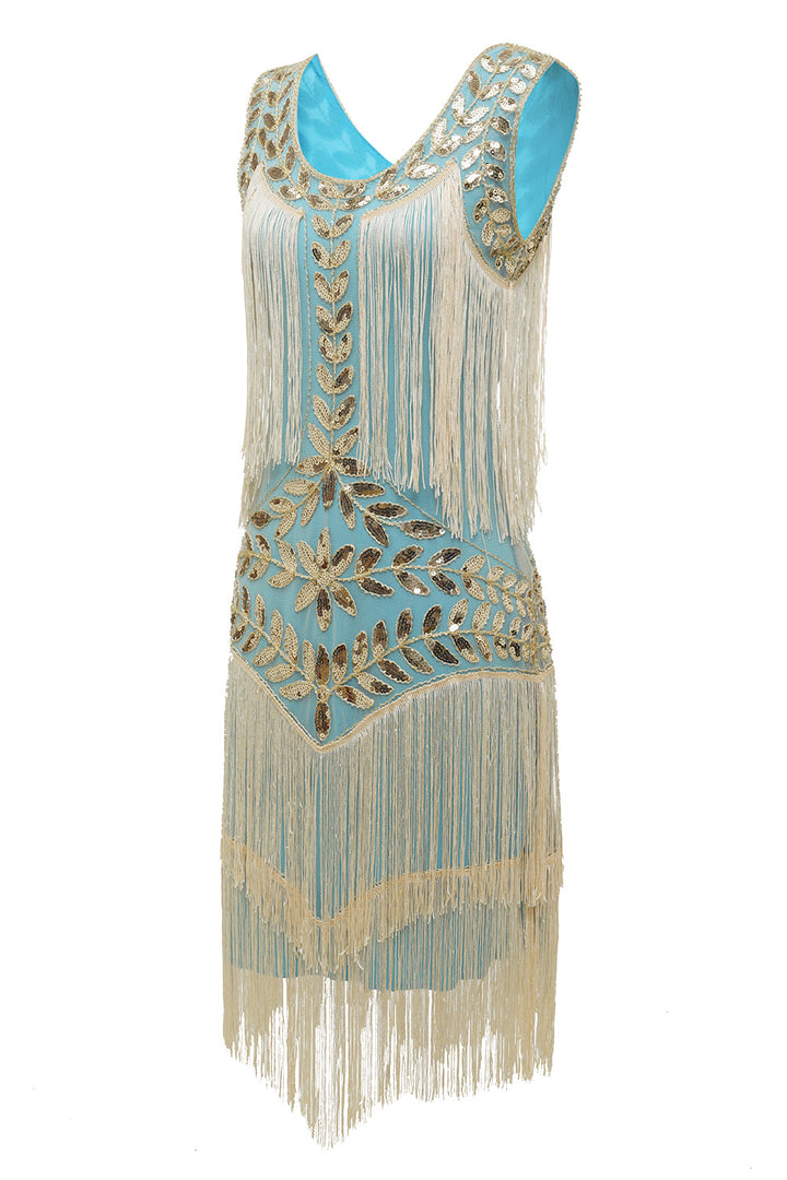 Delphine | 1920s Sequin Fringe Flapper Dress