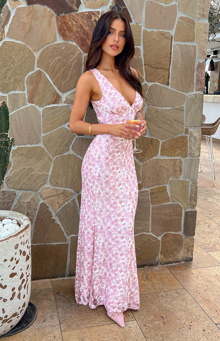 Yvette | Wedding Guest Floral Lace Maxi Dress