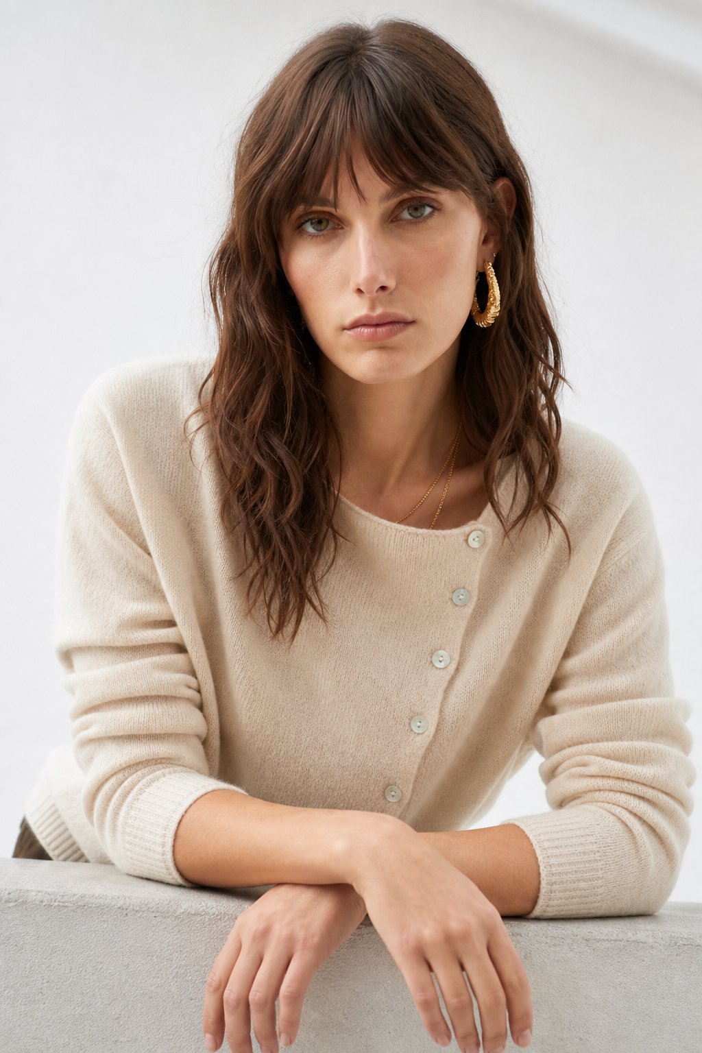 Bailey | Womens Relaxed Crew Cardigan Sweater