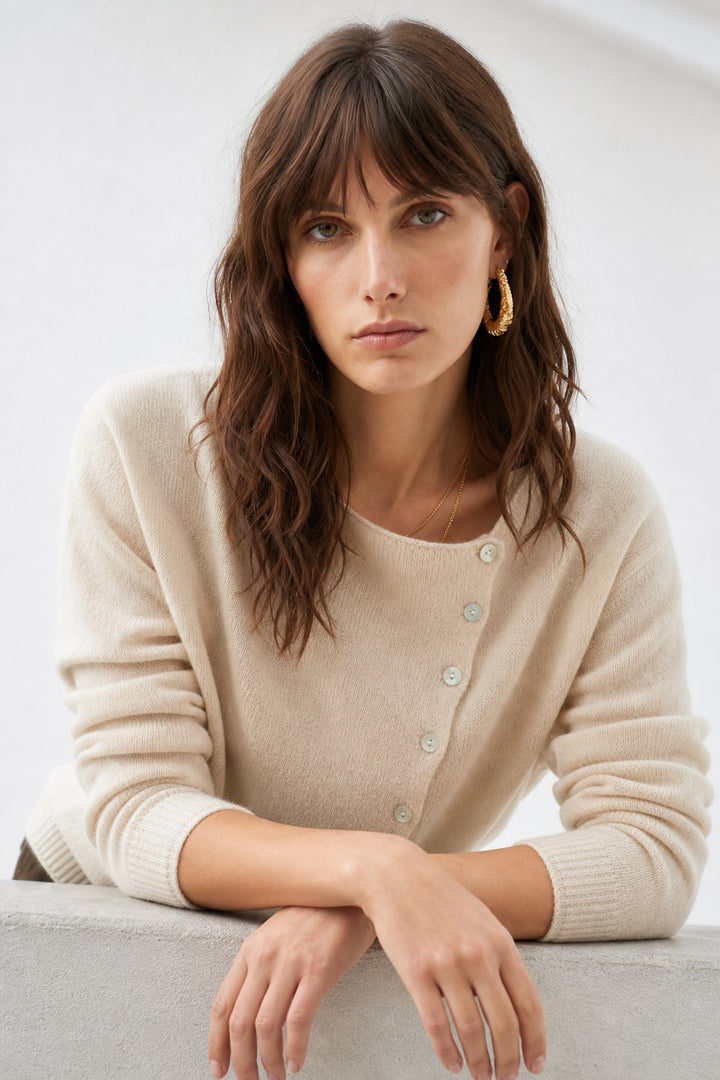 Bailey | Womens Relaxed Crew Cardigan Sweater