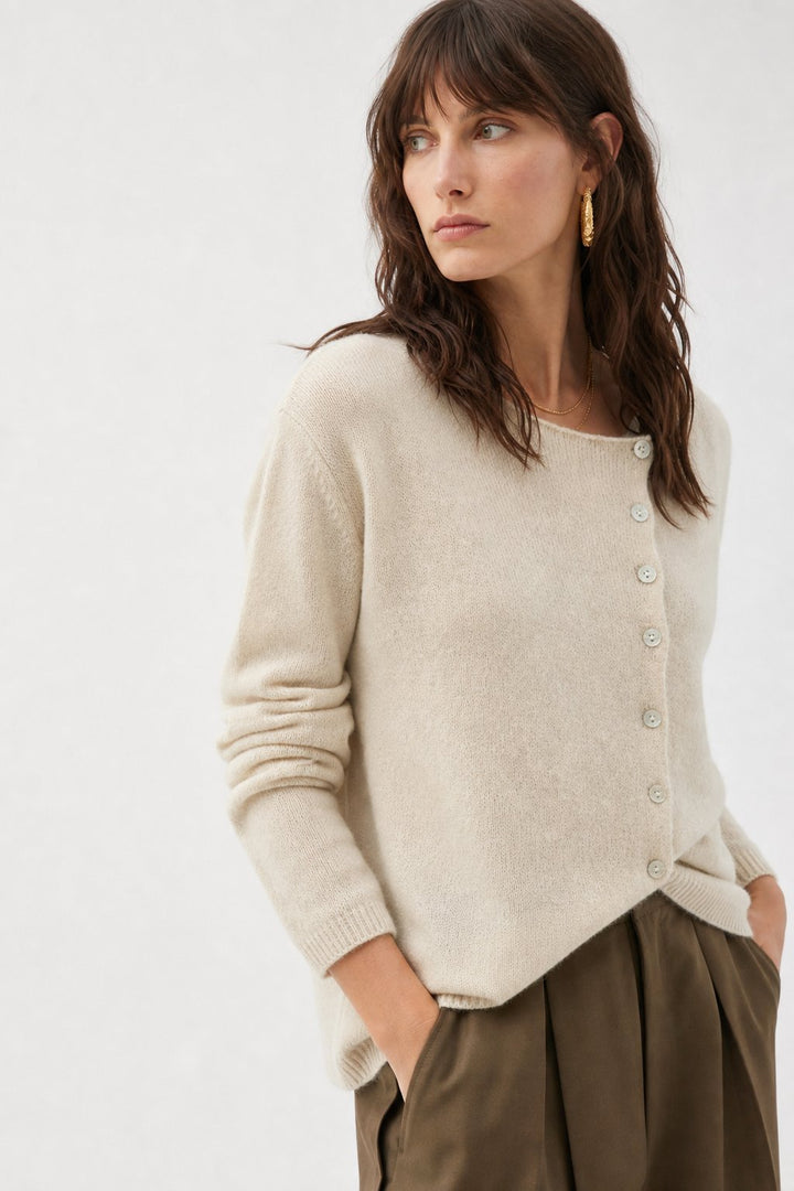 Bailey | Womens Relaxed Crew Cardigan Sweater