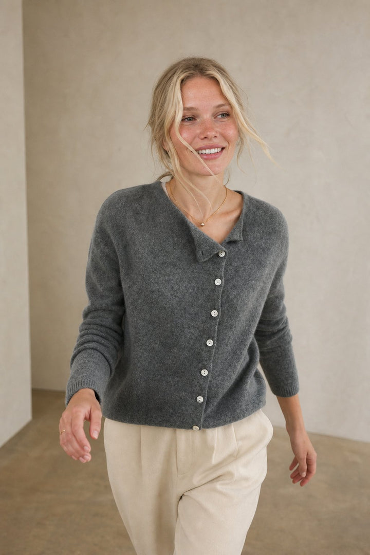 Bailey | Womens Relaxed Crew Cardigan Sweater