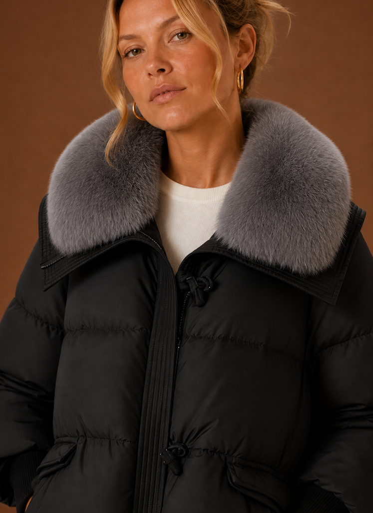 Tessa | Womens Puffer Jacket Fur Collar Relaxed