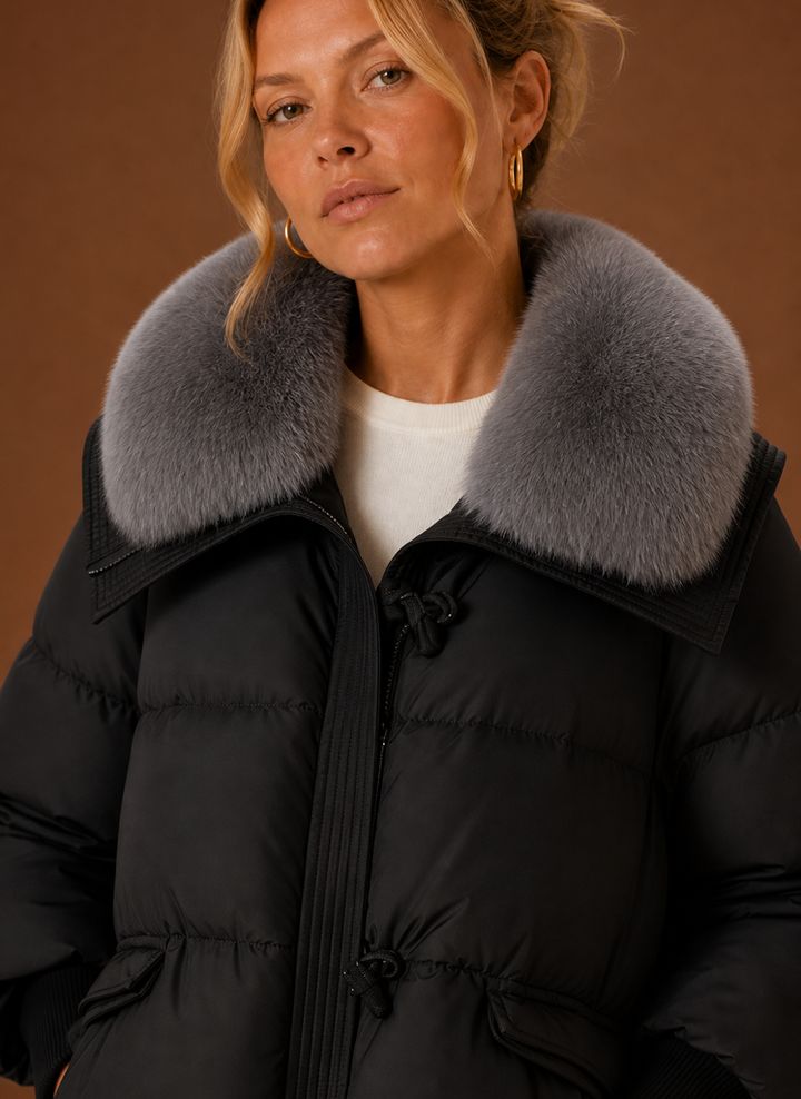 Tessa | Womens Puffer Jacket Fur Collar Relaxed