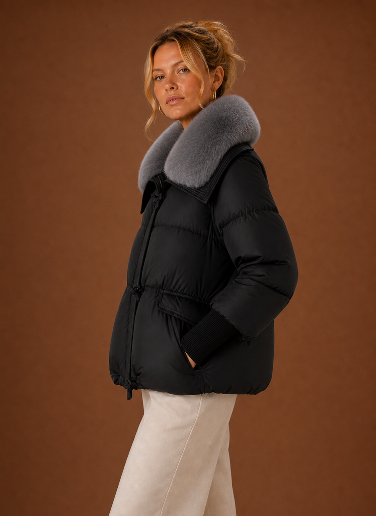 Tessa | Womens Puffer Jacket Fur Collar Relaxed