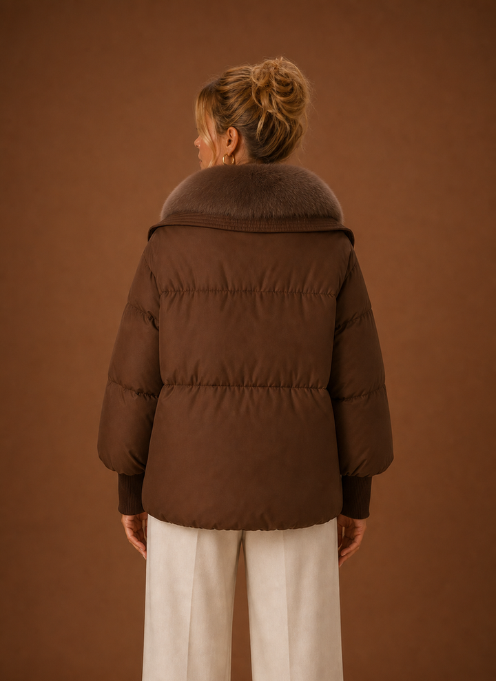 Tessa | Womens Puffer Jacket Fur Collar Relaxed