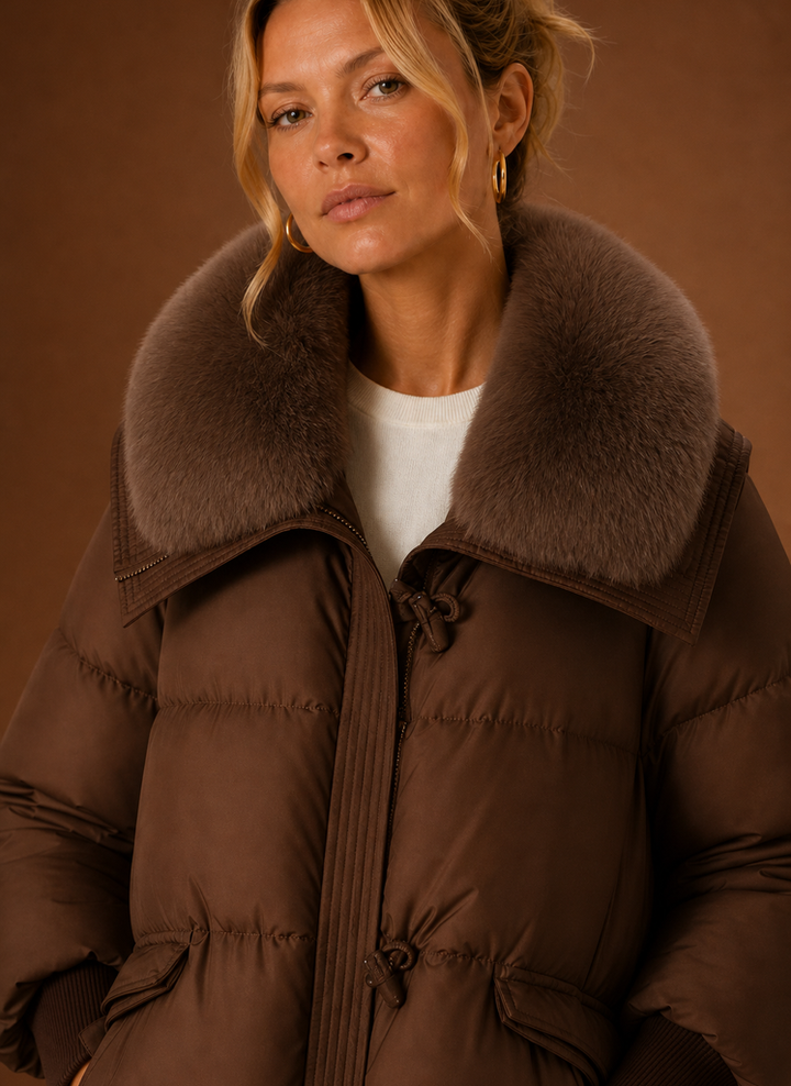 Tessa | Womens Puffer Jacket Fur Collar Relaxed
