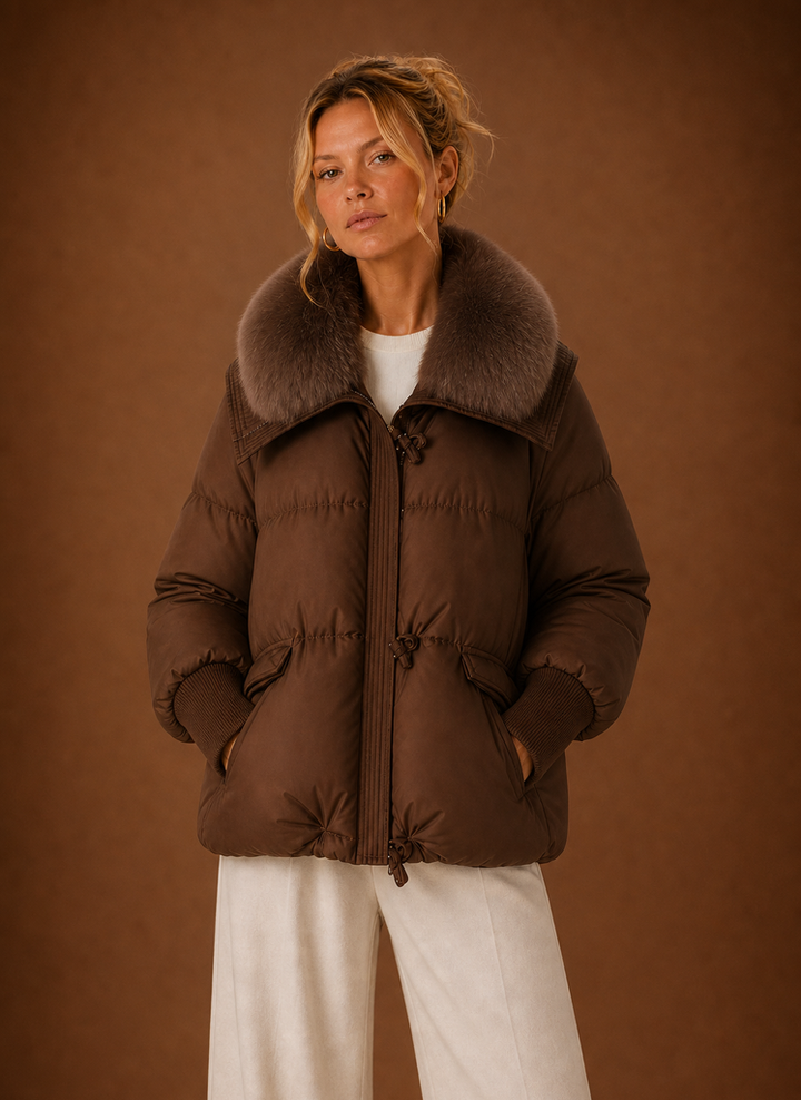 Tessa | Womens Puffer Jacket Fur Collar Relaxed