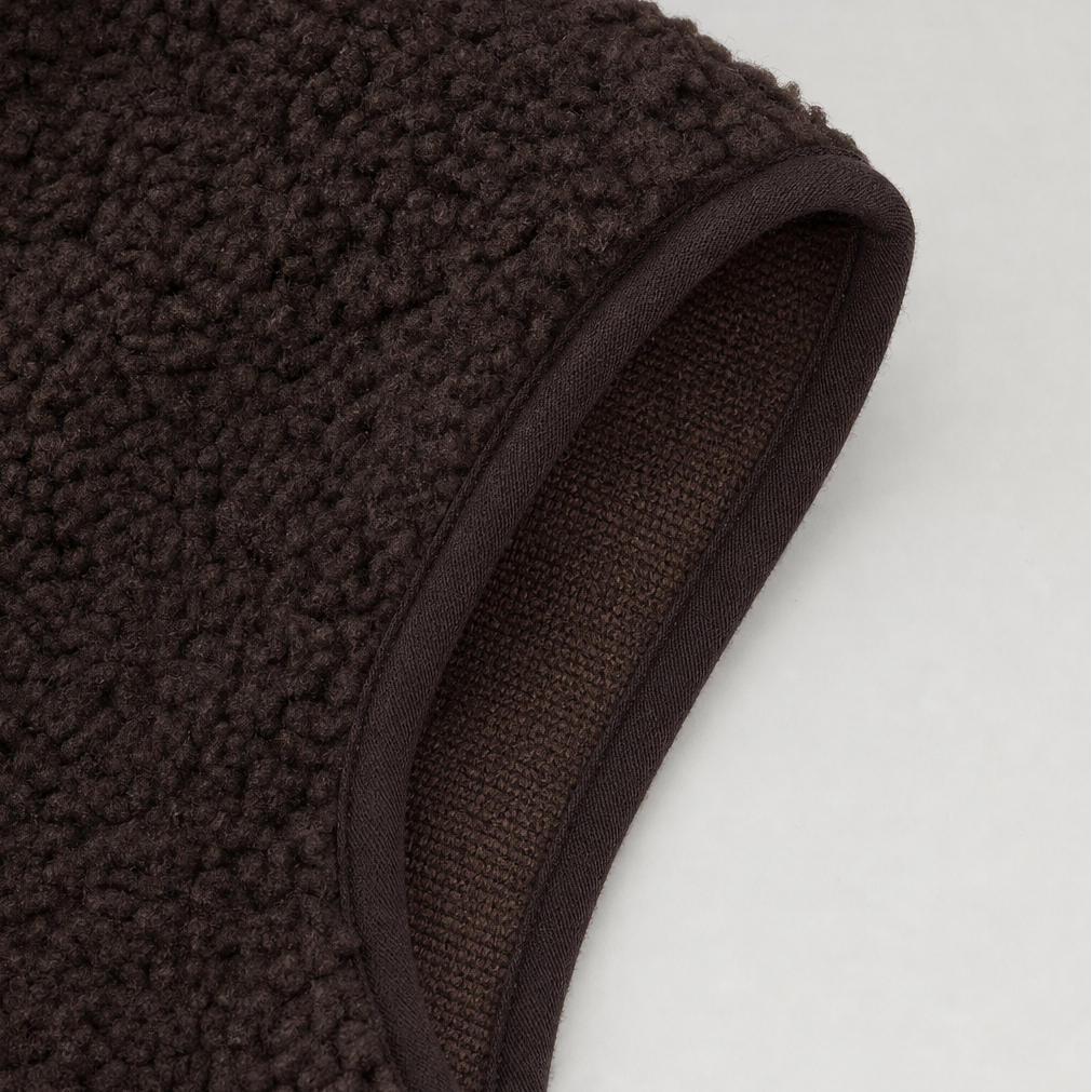 Lena | Teddy Snap Button Crew Vest