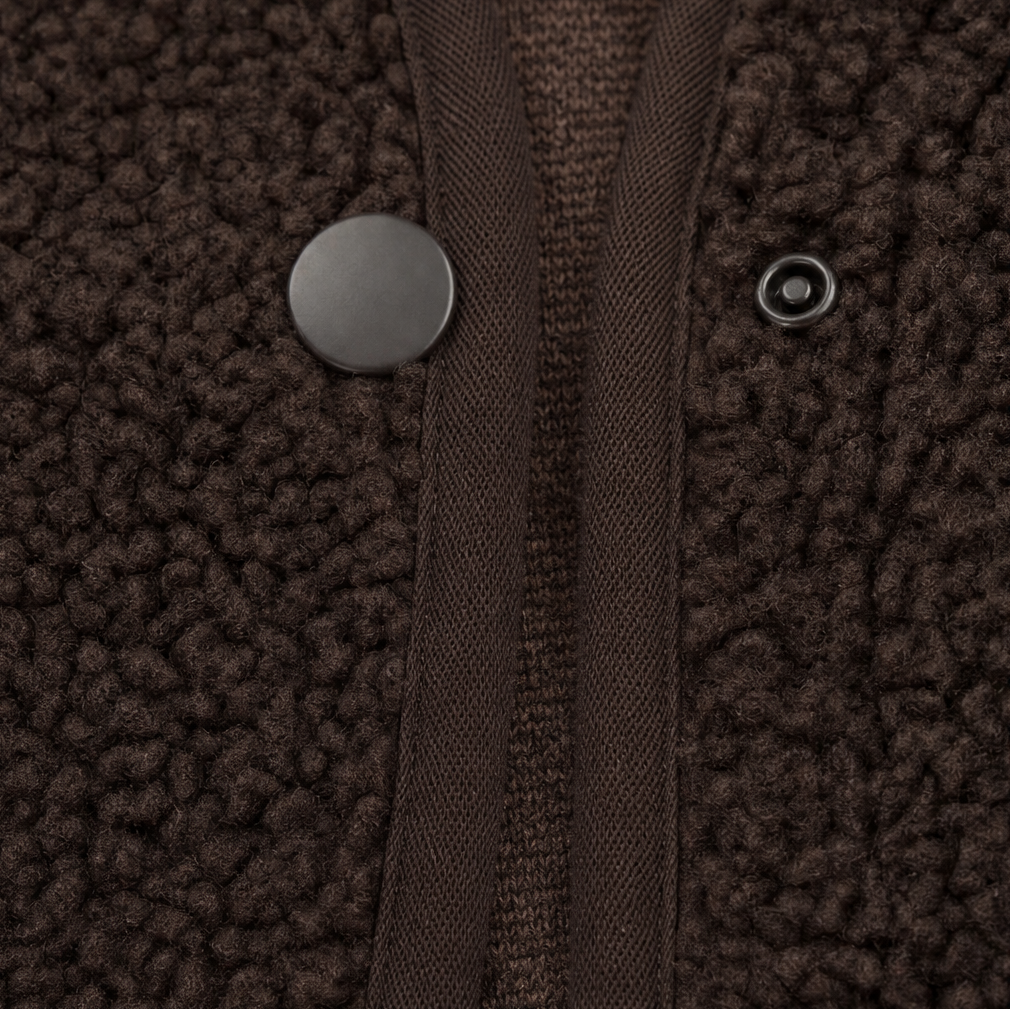 Lena | Teddy Snap Button Crew Vest