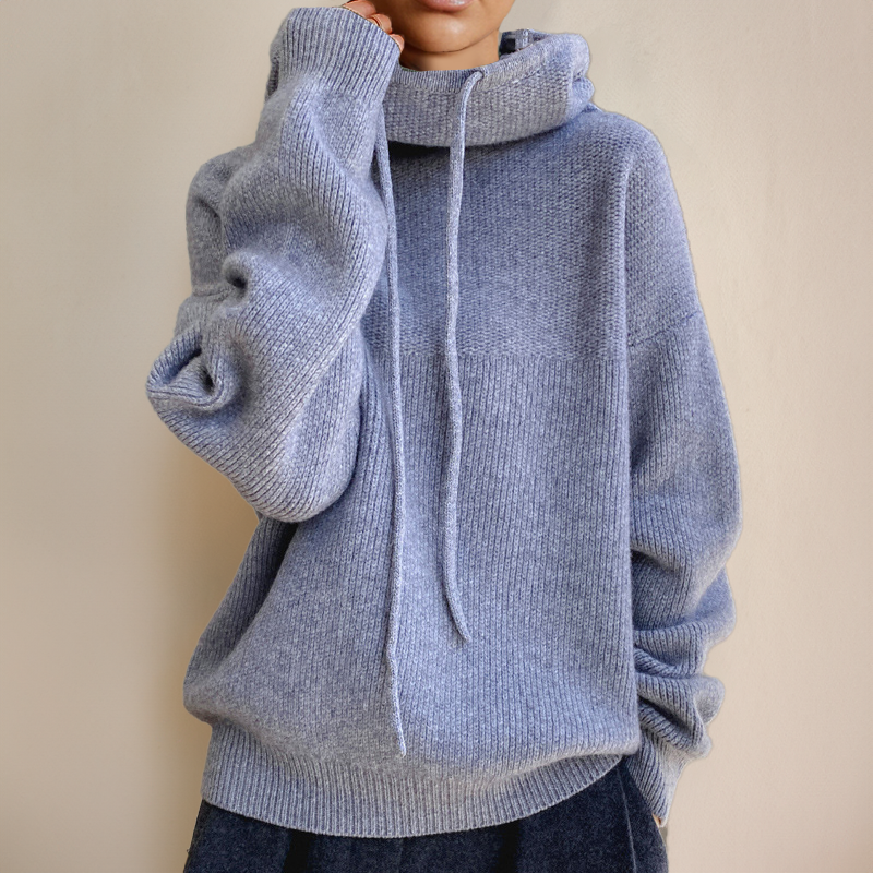 Vivian | Oversized Knit Hoodie Sweater Women