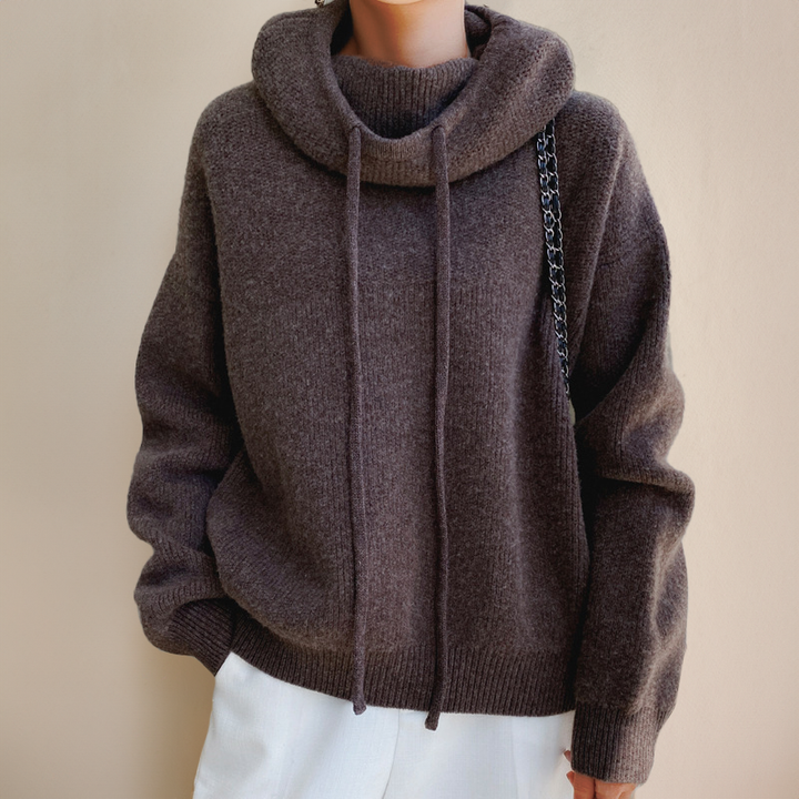 Vivian | Oversized Knit Hoodie Sweater Women