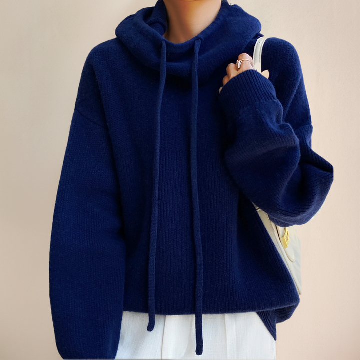 Vivian | Oversized Knit Hoodie Sweater Women
