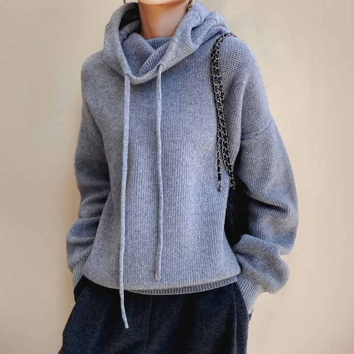 Vivian | Oversized Knit Hoodie Sweater Women