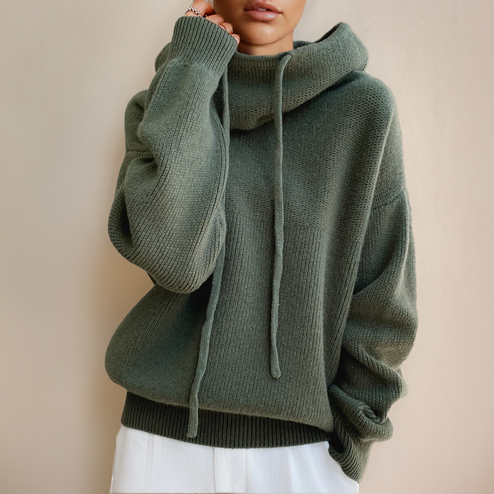 Vivian | Oversized Knit Hoodie Sweater Women