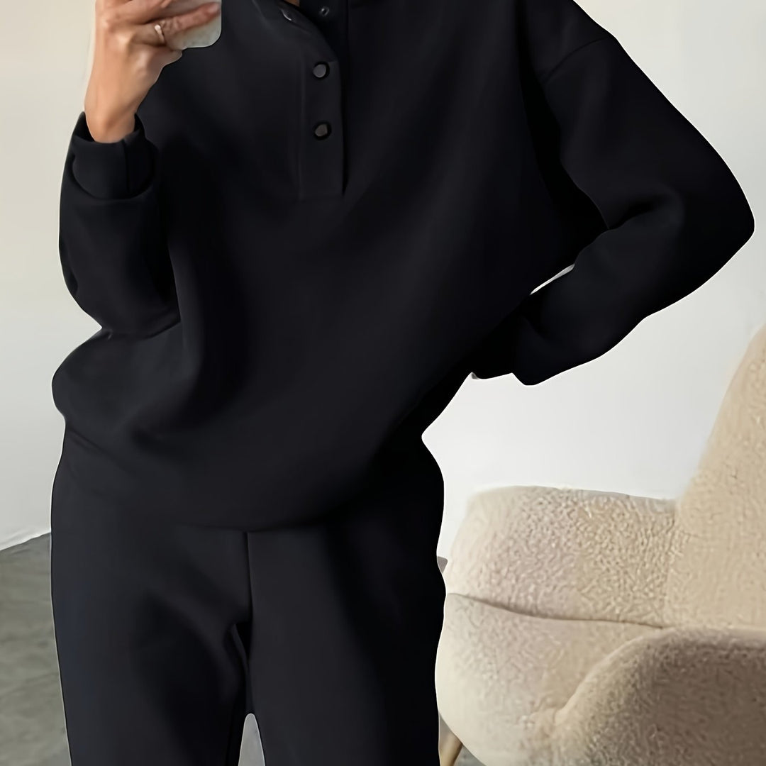 Savannah | Relaxed Fit Stand Collar Button Placket