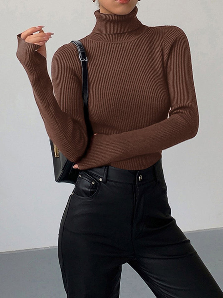 Colette | Ribbed Turtleneck Womens Sweater
