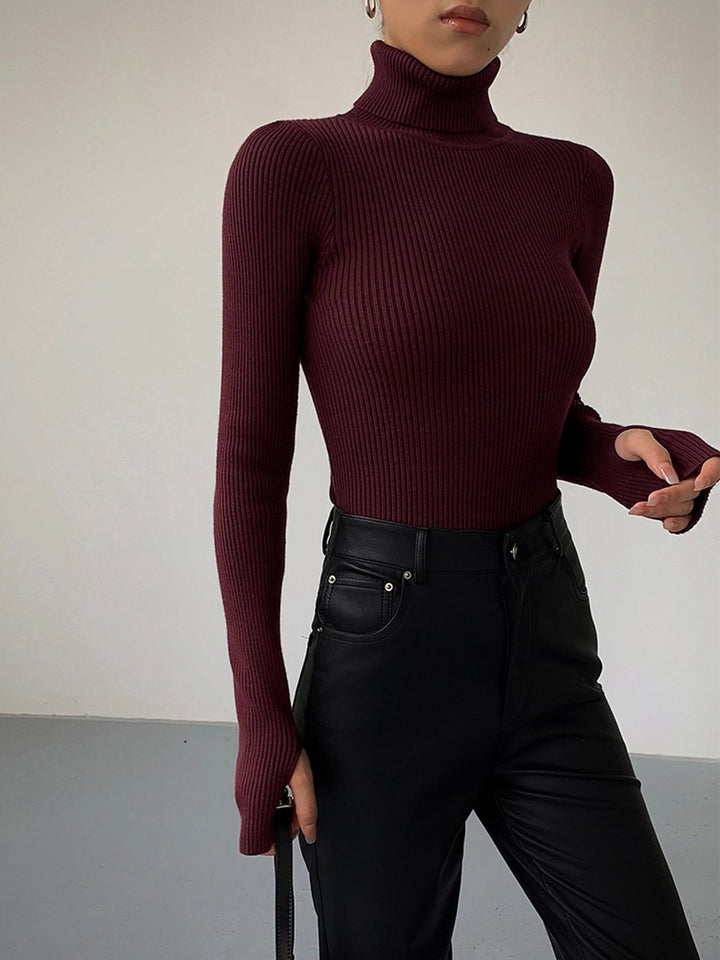 Colette | Ribbed Turtleneck Womens Sweater