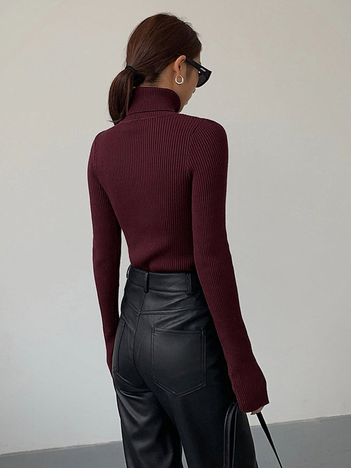 Colette | Ribbed Turtleneck Womens Sweater