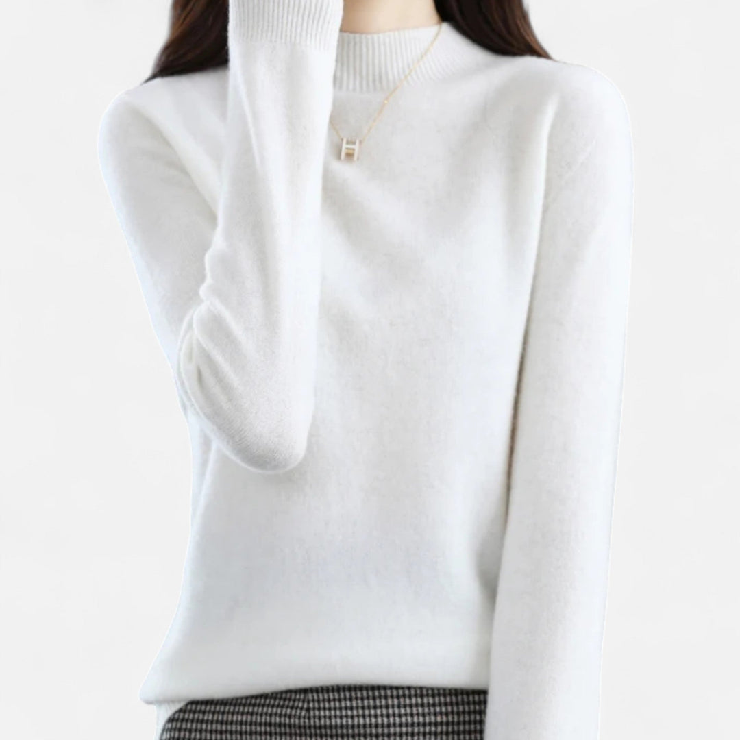 Zara | Womens Mock Neck Knit Pullover