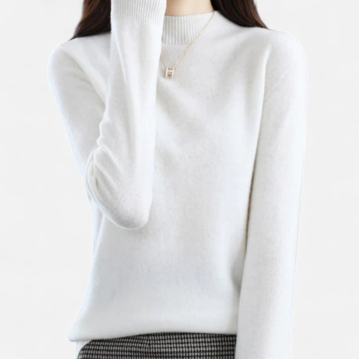 Zara | Womens Mock Neck Knit Pullover