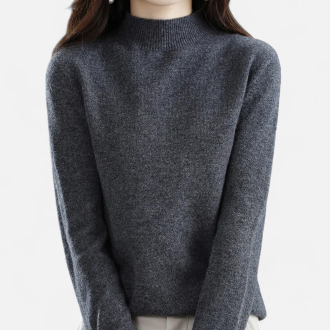 Zara | Womens Mock Neck Knit Pullover