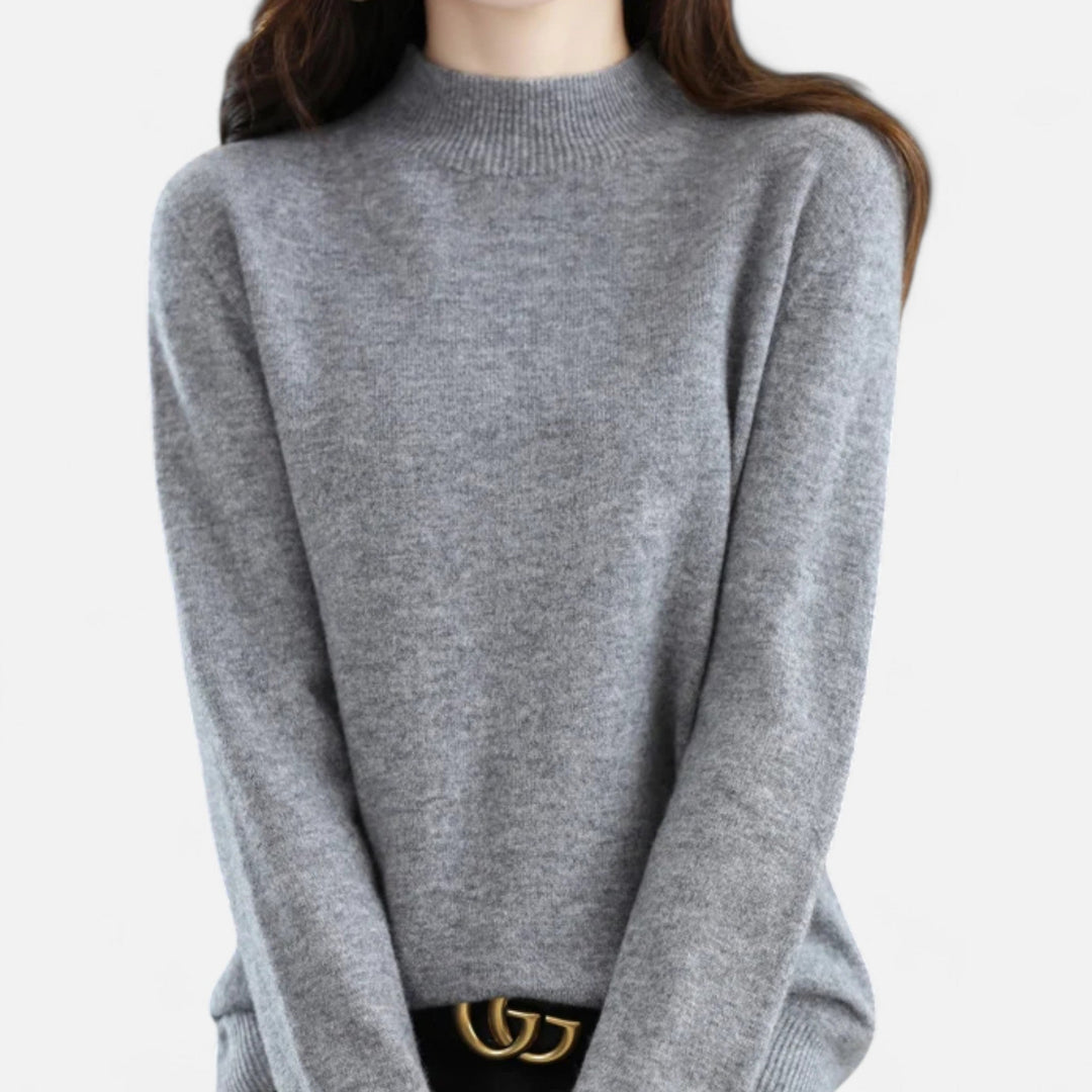 Zara | Womens Mock Neck Knit Pullover