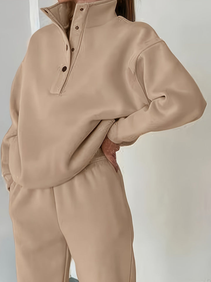 Savannah | Relaxed Fit Stand Collar Button Placket