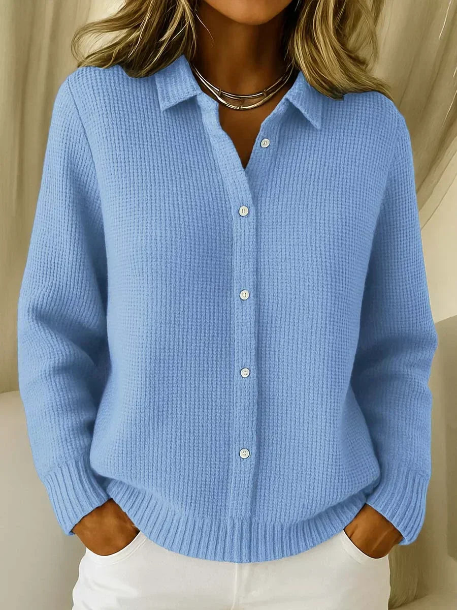Savannah | Womens Long Sleeve Button-Up Knit Sweater
