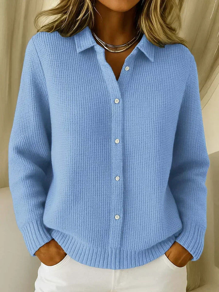 Savannah | Womens Long Sleeve Button-Up Knit Sweater