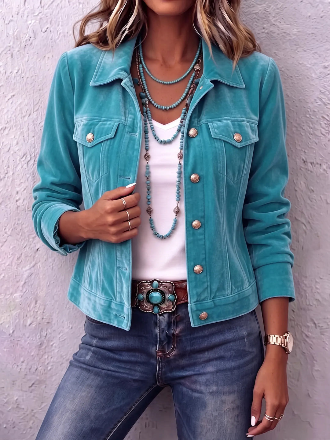 Peyton | Fitted Corduroy Jacket with Buttons